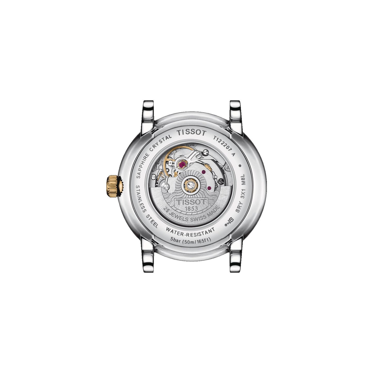 Tissot Carson Premium Automatic Lady (Stainless Steel, Grey/Yellow Gold 1N14) Indexes