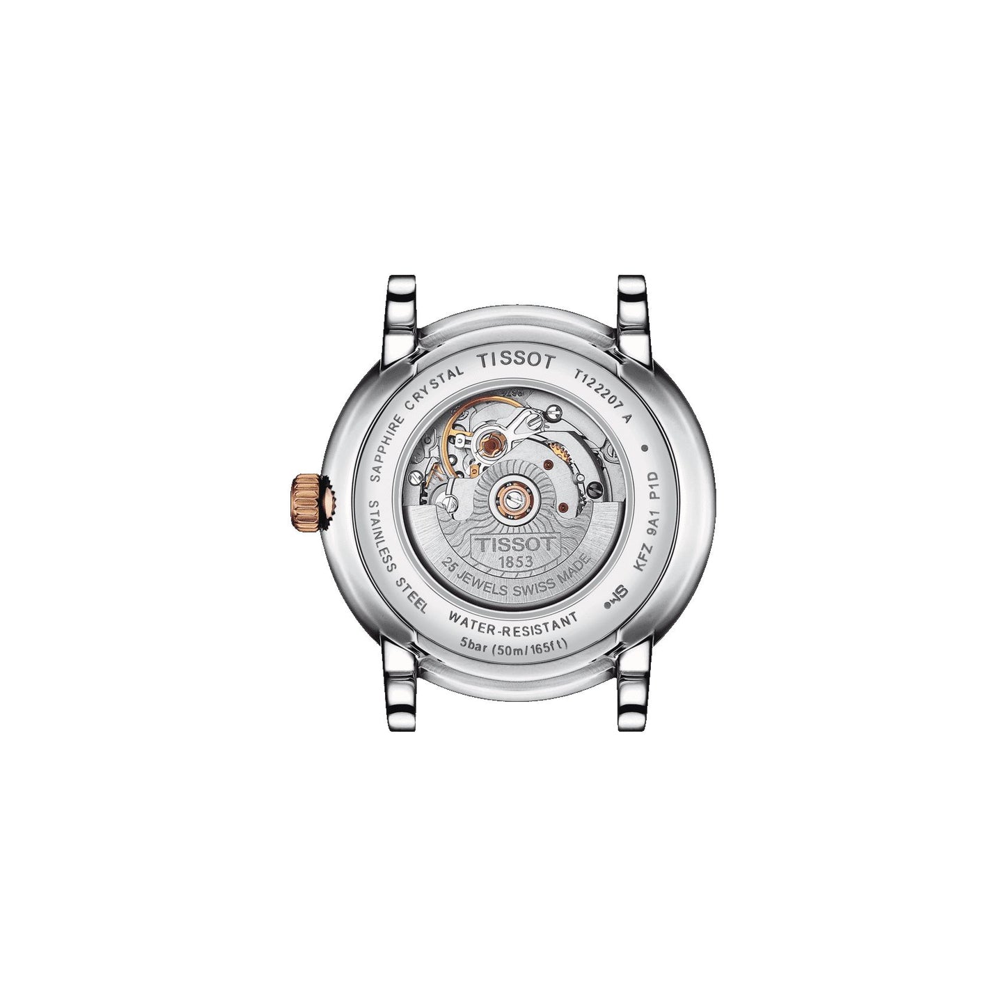 Tissot Carson Premium Lady (Stainless Steel, Grey/Rose Gold 5N) Indexes