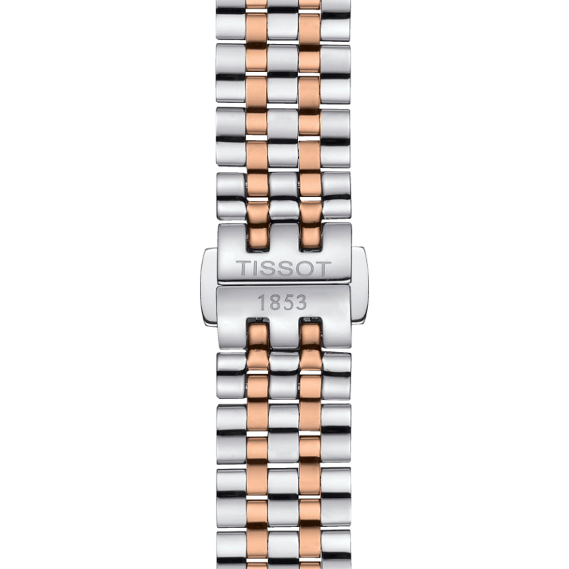 Tissot Carson Premium Lady (Stainless Steel, Grey/Rose Gold 5N) Indexes