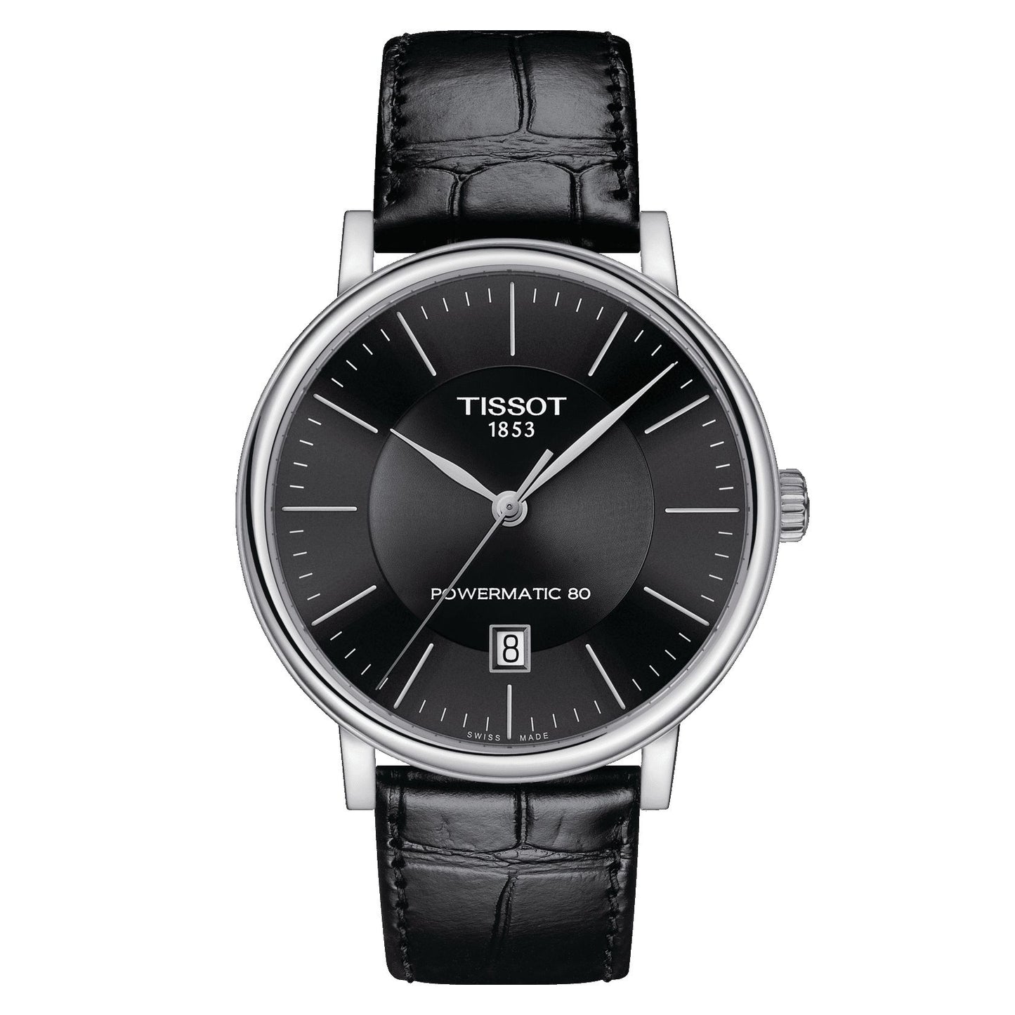 Tissot Carson Premium Powermatic 80 (Leather, Black) Indexes