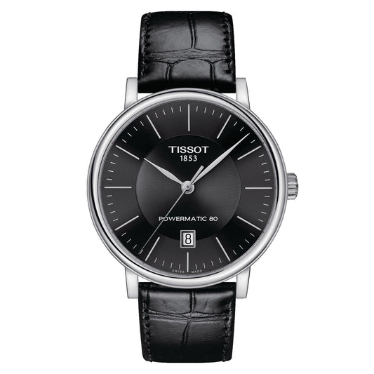 Tissot Carson Premium Powermatic 80 (Leather, Black) Indexes