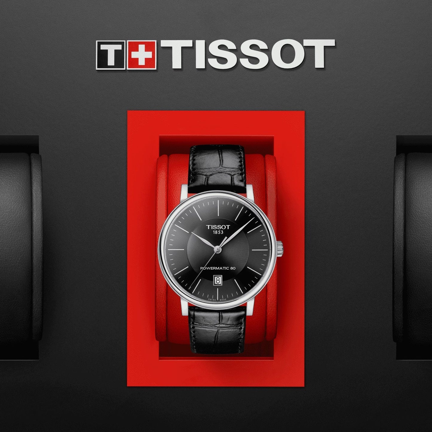 Tissot Carson Premium Powermatic 80 (Leather, Black) Indexes