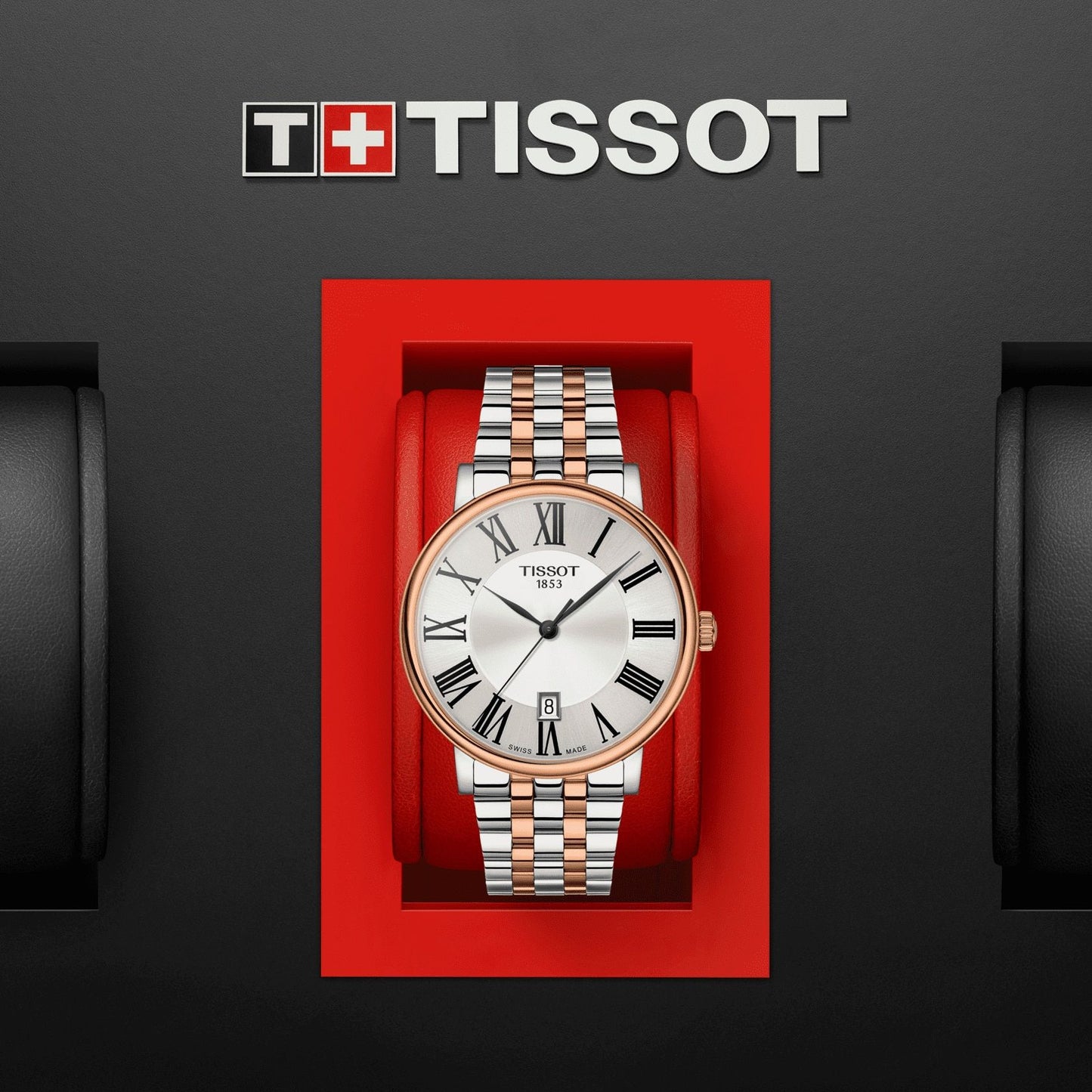 Tissot Carson Premium (Stainless Steel, Grey/Rose Gold 5N) Roman