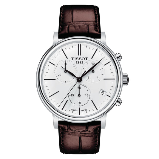 Tissot Carson Premium Chronograph (Leather, Brown) Indexes