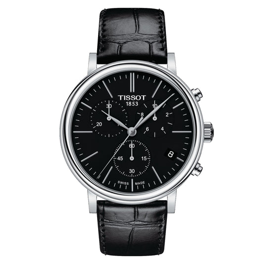 Tissot Carson Premium Chronograph (Leather, Black) Indexes