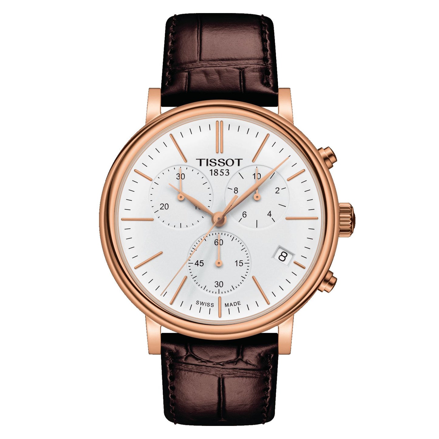 Tissot Carson Premium Chronograph (Leather, Brown) Indexes