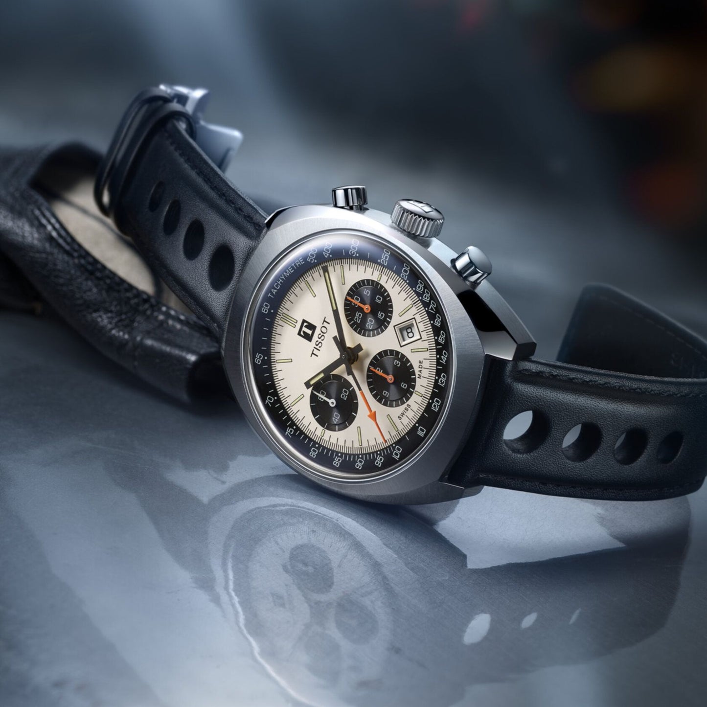 Tissot Heritage 1973 (Leather, Black) Indexes