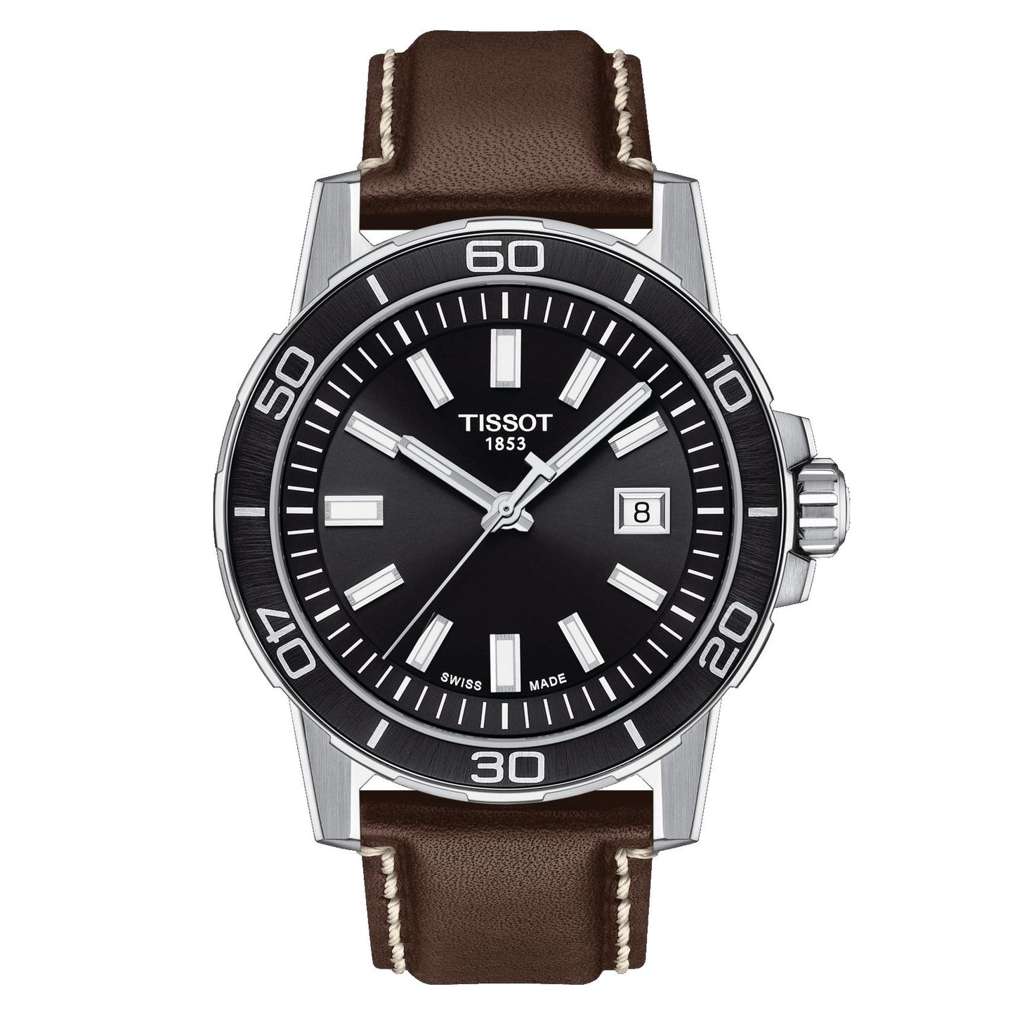 Tissot Supersport Gent (Leather, Brown) Indexes