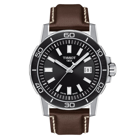 Tissot Supersport Gent (Leather, Brown) Indexes