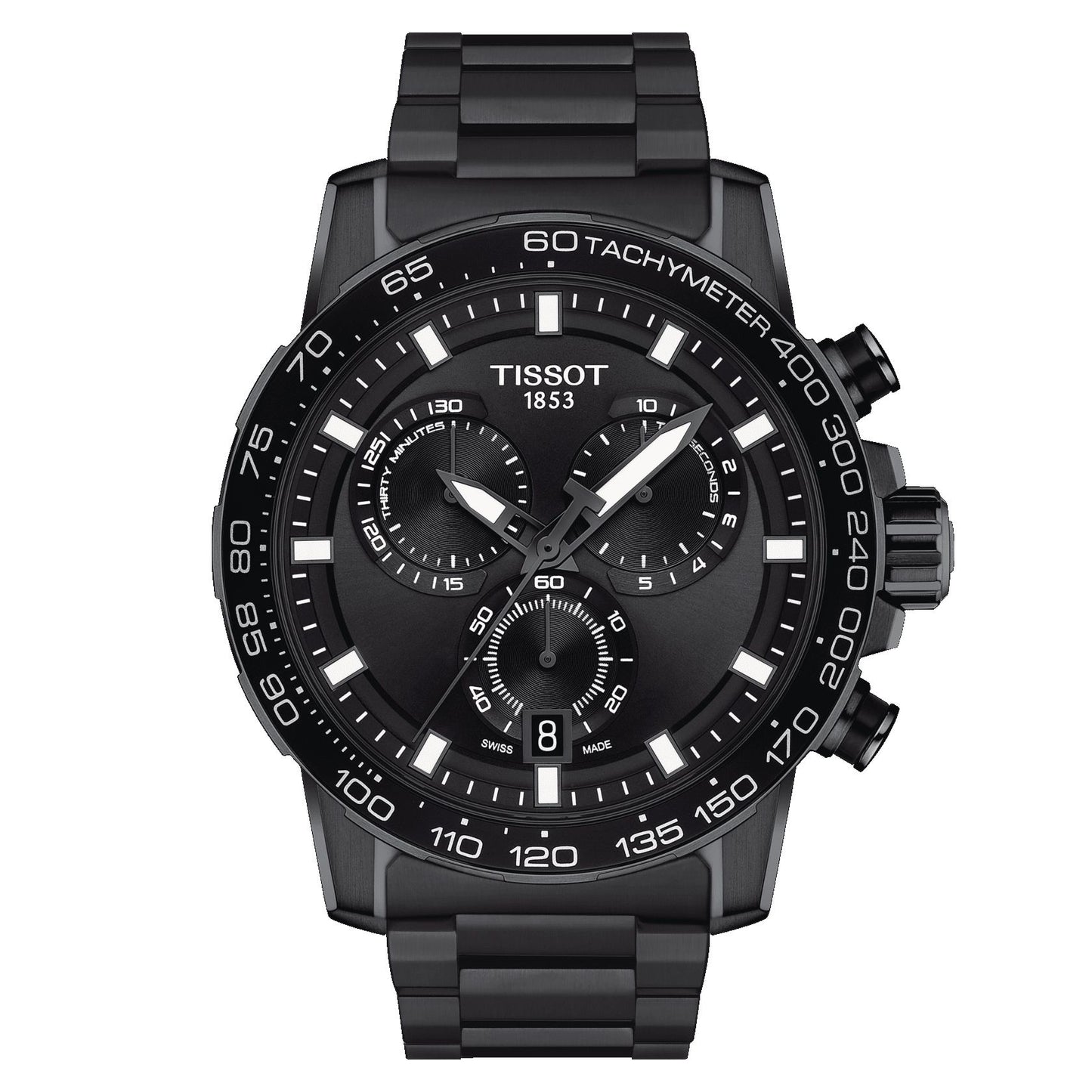 Tissot Supersport Chrono (Stainless Steel, Black) Indexes