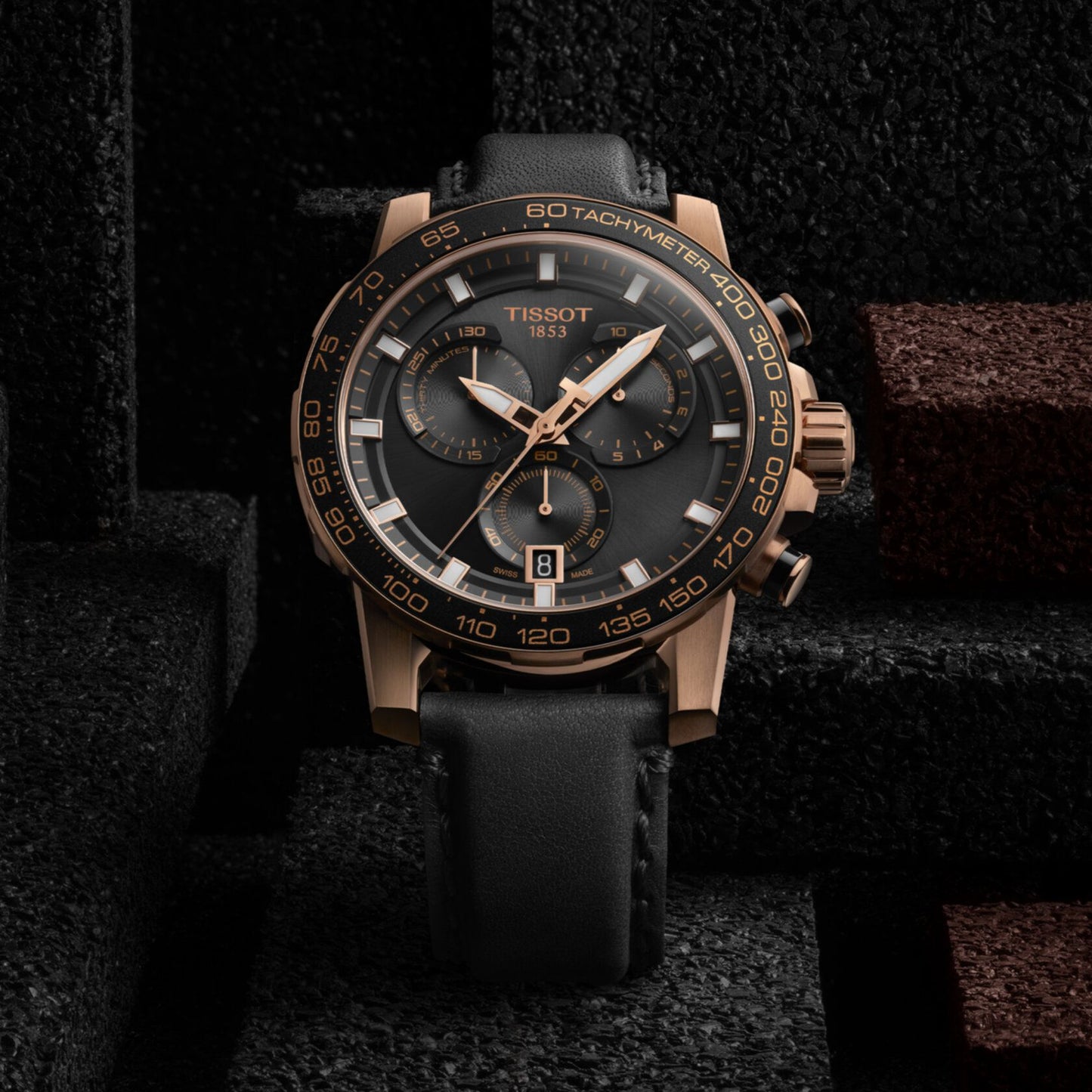 Tissot Supersport Chrono (Leather, Black) Indexes