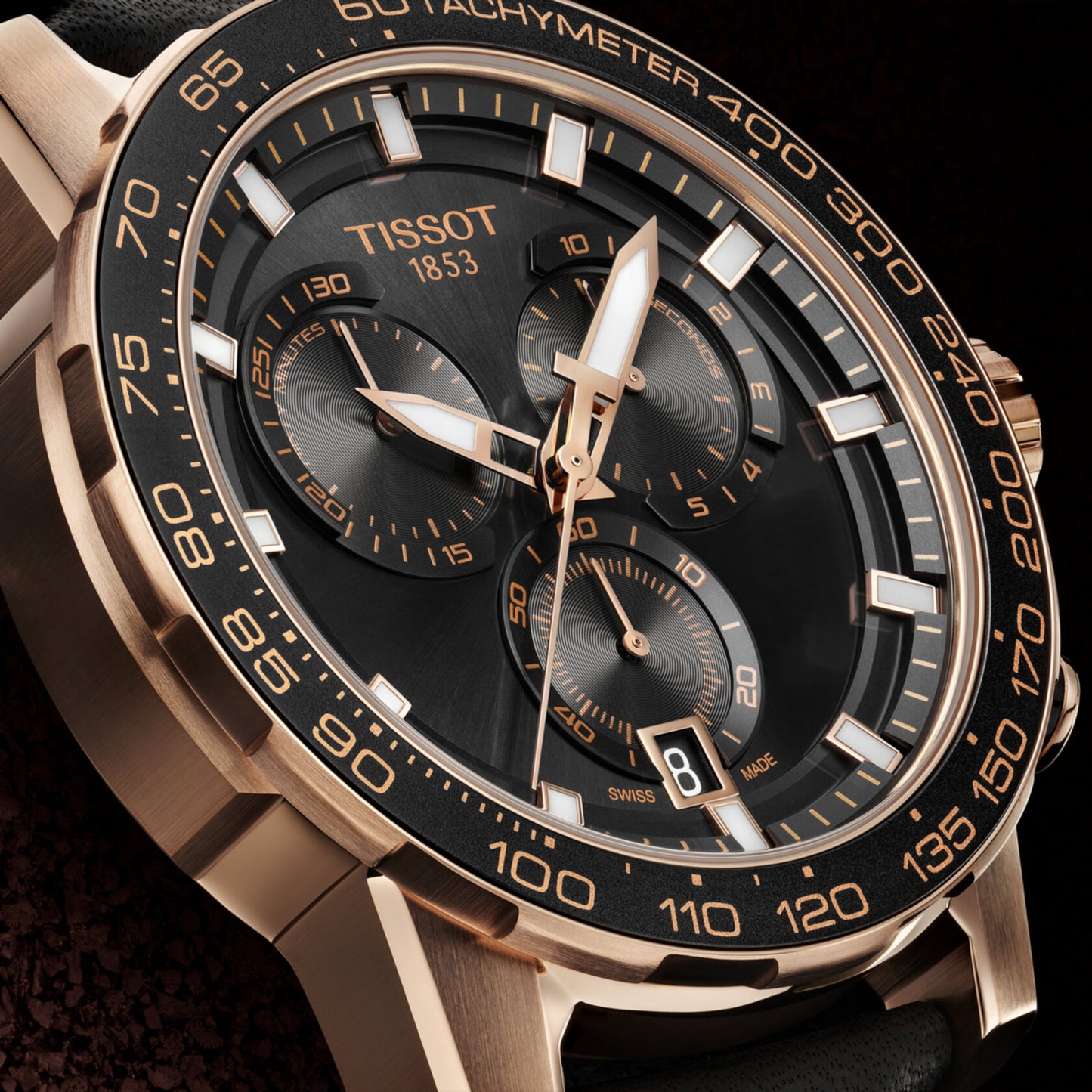 Tissot Supersport Chrono (Leather, Black) Indexes