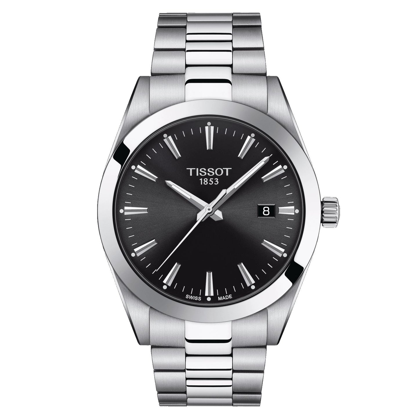Tissot Gentleman (Stainless Steel, Grey) Indexes