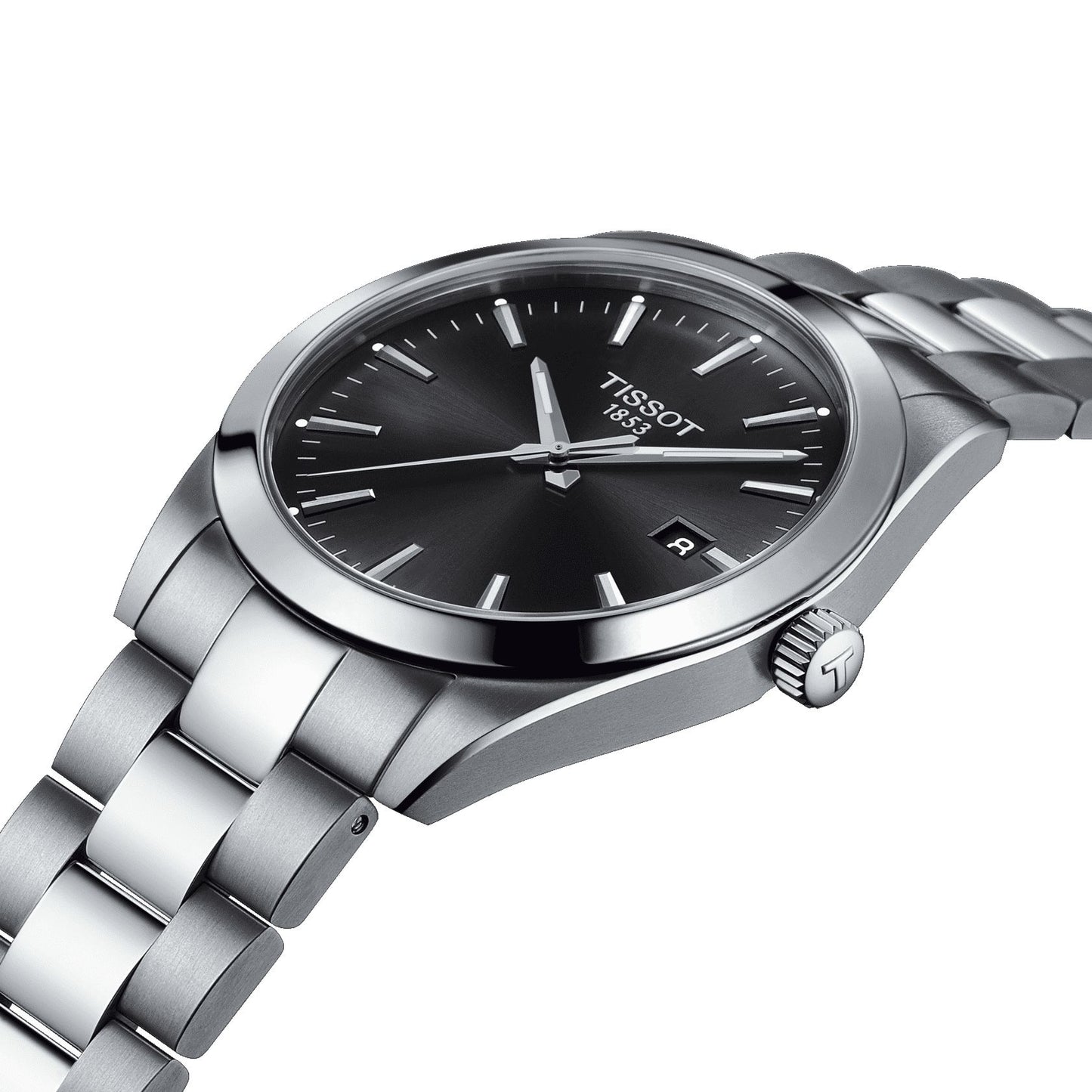 Tissot Gentleman (Stainless Steel, Grey) Indexes