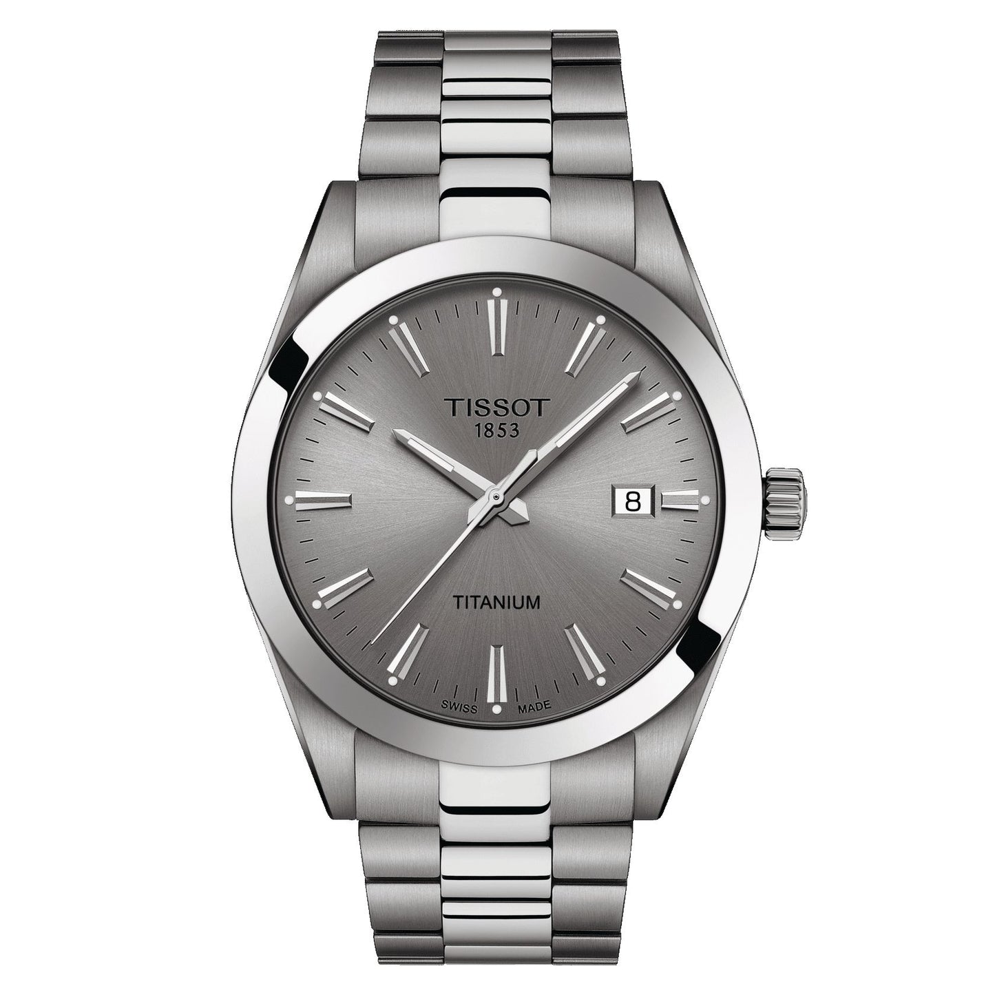 Tissot Gentleman Titanium (Titanium, Grey) Indexes