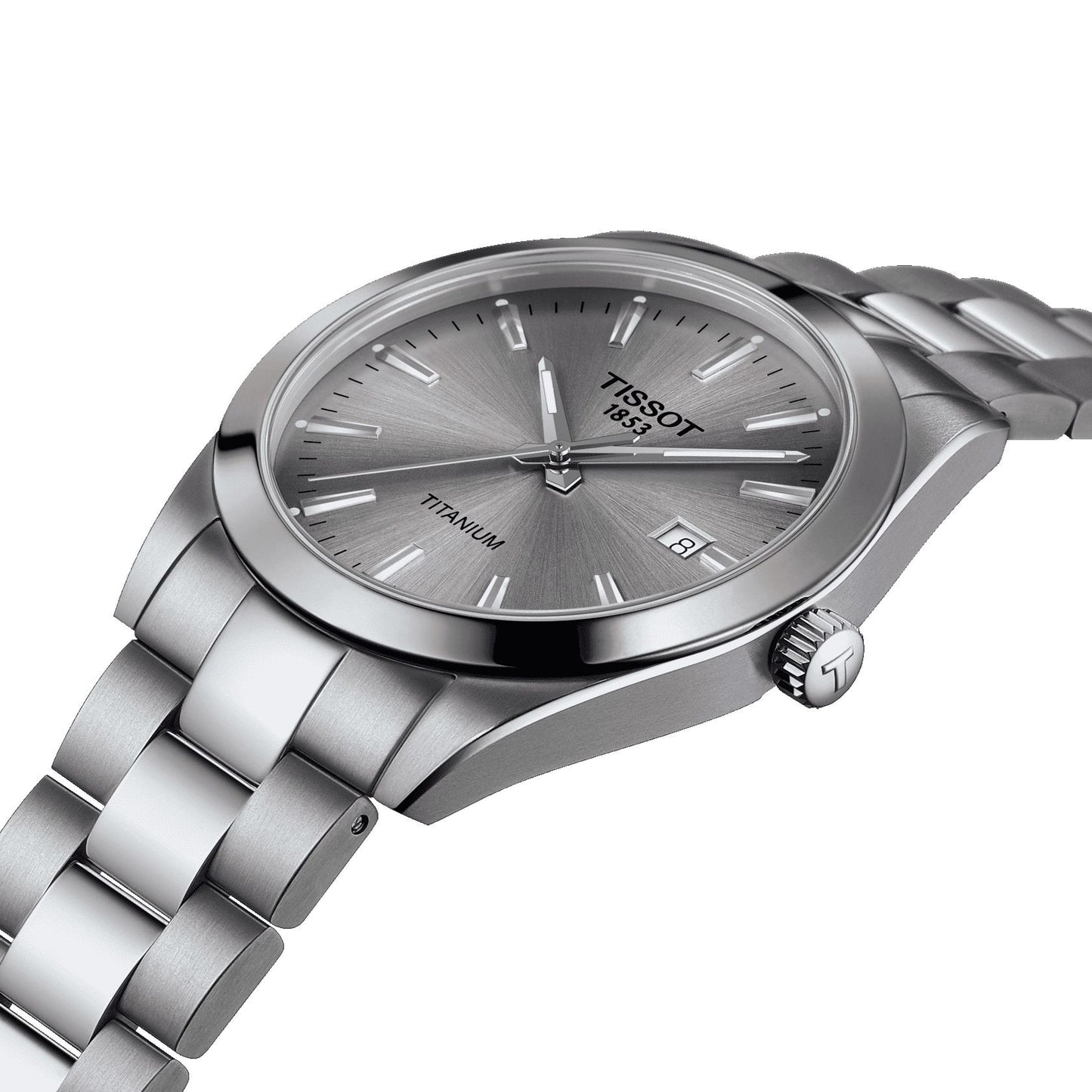 Tissot Gentleman Titanium (Titanium, Grey) Indexes