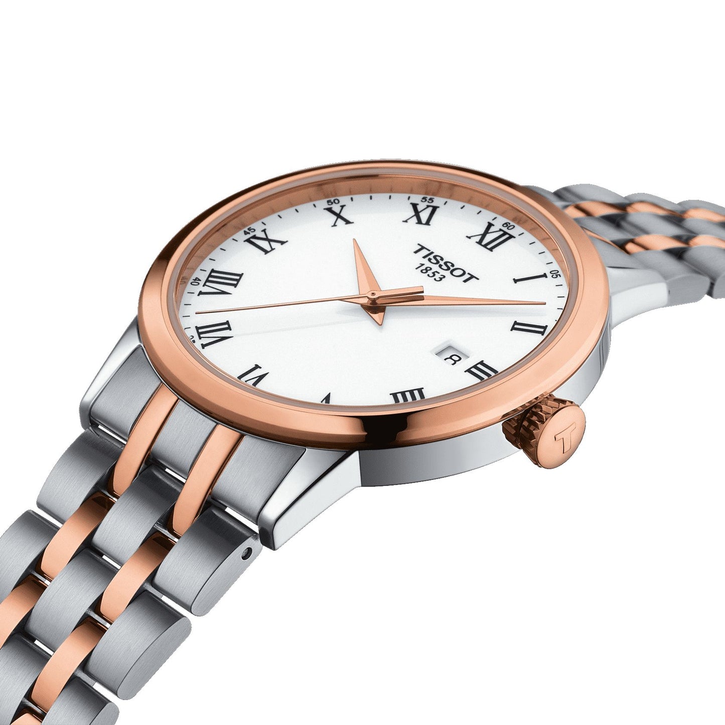 Tissot Classic Dream (Stainless Steel, Grey/Rose Gold 5N) Roman