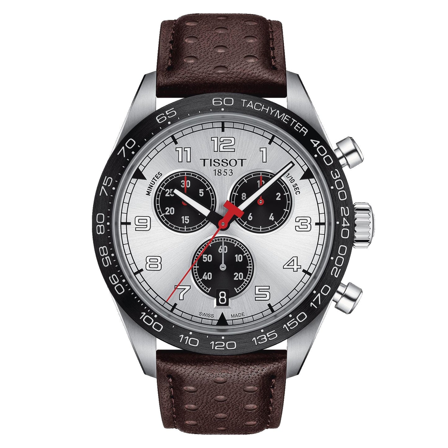 Tissot Prs 516 Chronograph (Leather, Brown) Arabic And Indexes