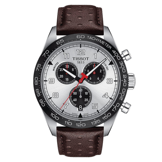 Tissot Prs 516 Chronograph (Leather, Brown) Arabic And Indexes
