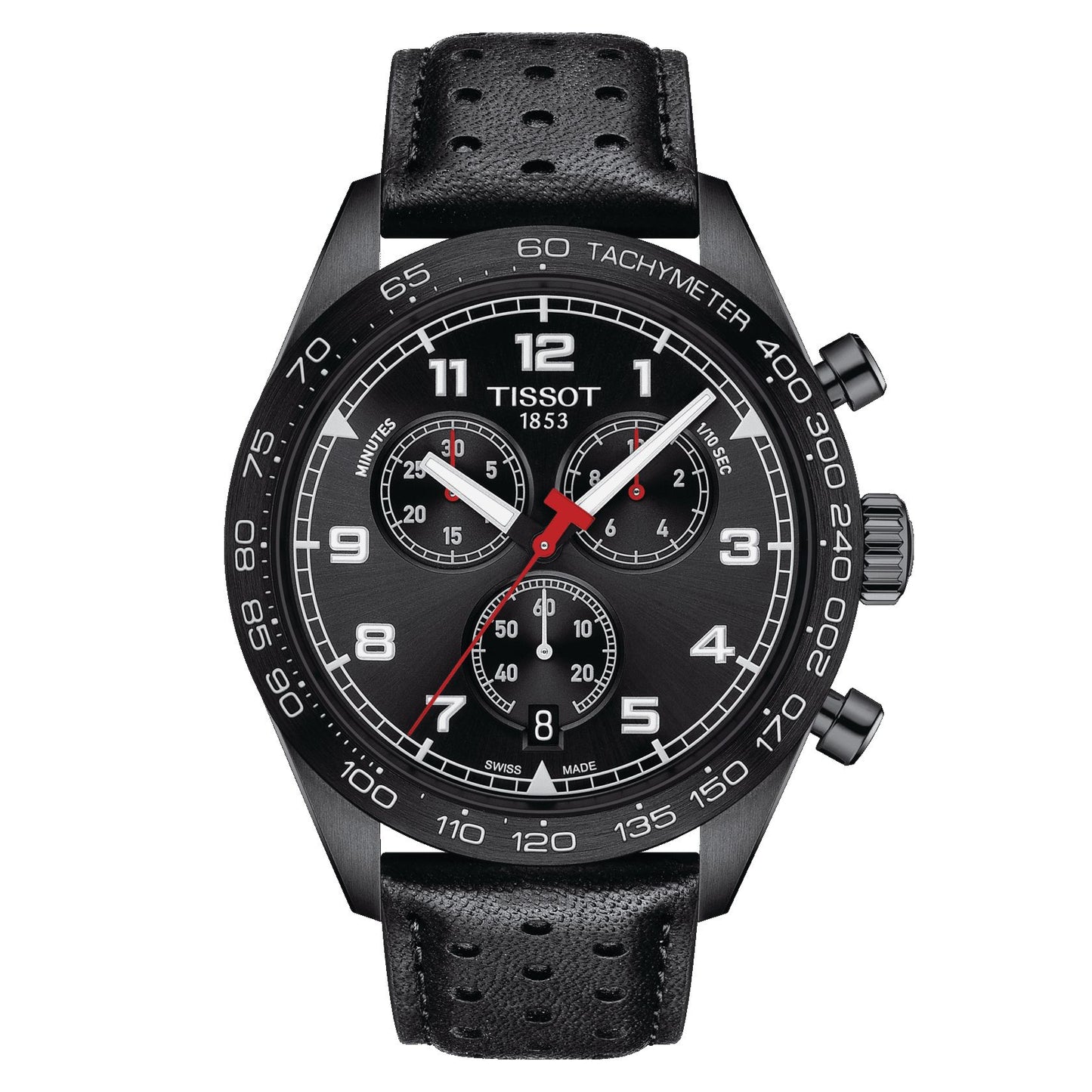 Tissot Prs 516 Chronograph (Leather, Black) Arabic And Indexes