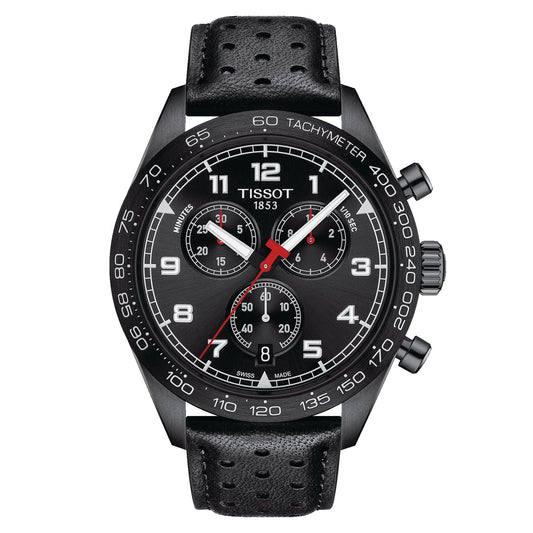 Tissot Prs 516 Chronograph (Leather, Black) Arabic And Indexes