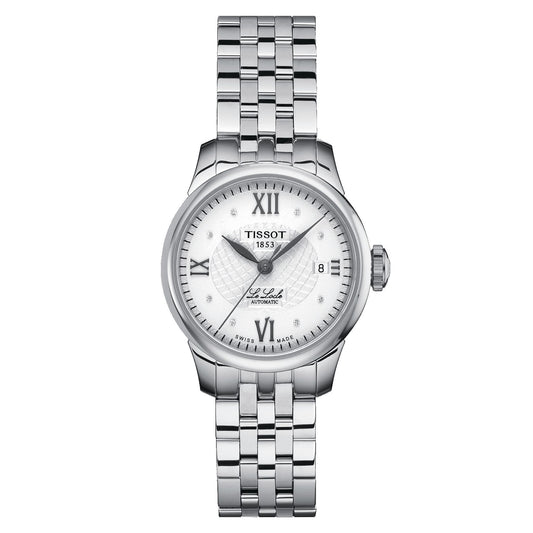 Tissot Le Locle  Automatic  Lady (Stainless Steel, Grey) Roman And Diamonds