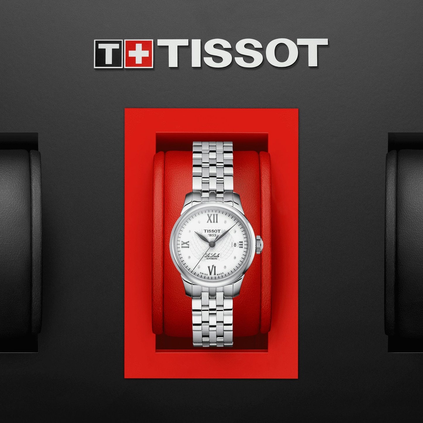 Tissot Le Locle  Automatic  Lady (Stainless Steel, Grey) Roman And Diamonds