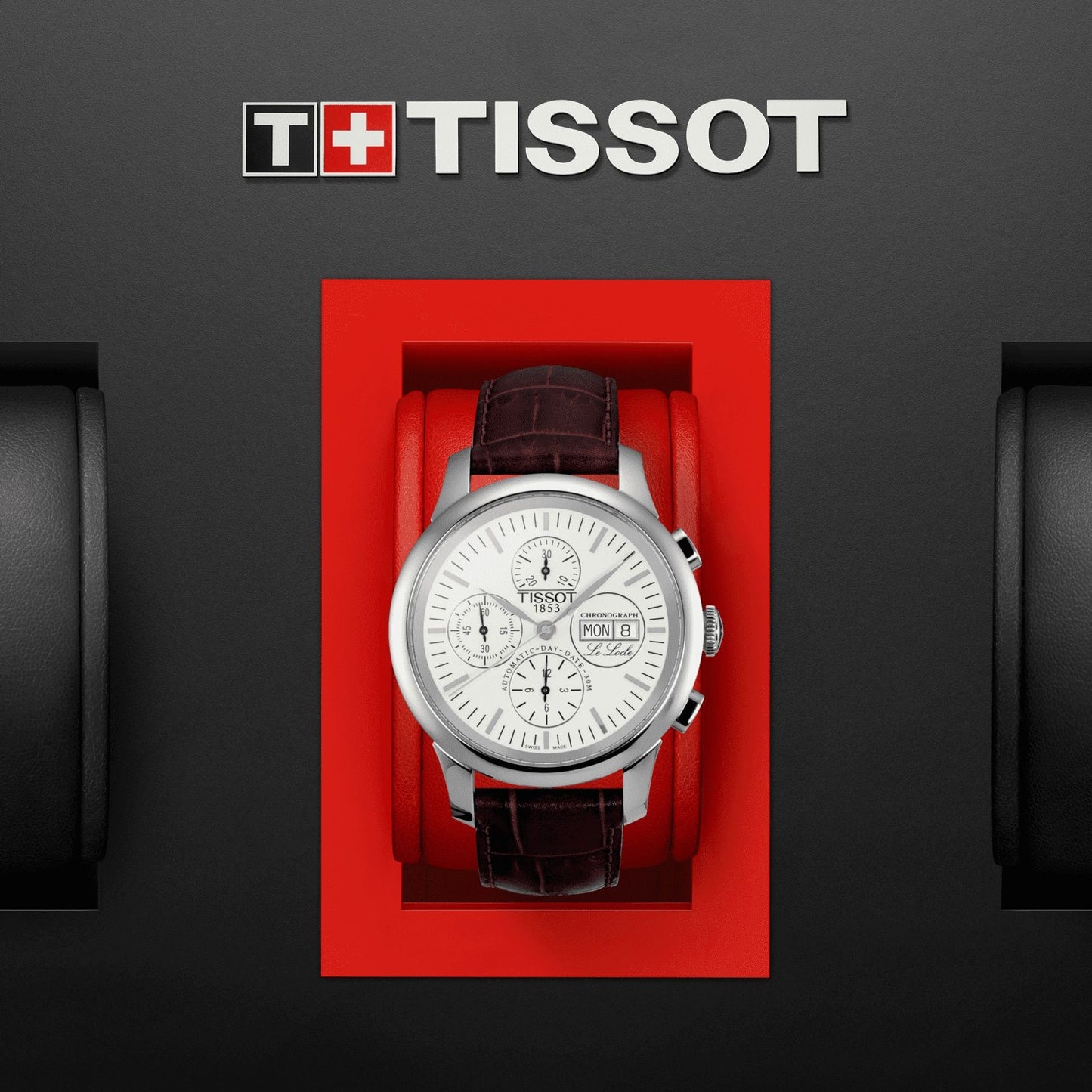 Tissot Le Locle Automatic Chronograph Valjoux (Leather, Brown) Indexes