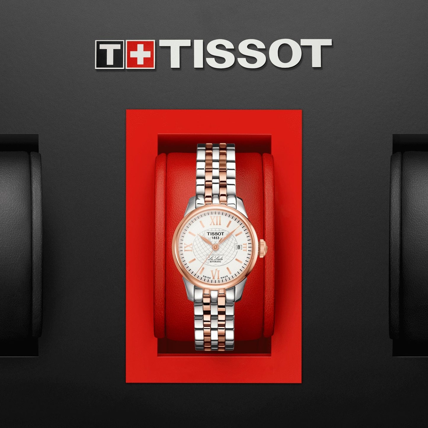 Tissot Le Locle Automatic Small Lady (25.30) (Stainless Steel, Grey/Rose Gold 5N) Roman And Indexes