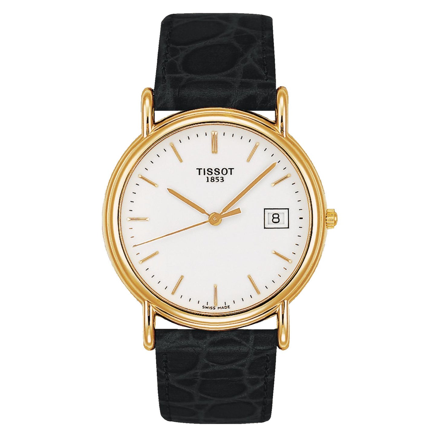 Tissot Carson 18K Gold (Leather, Black) Indexes