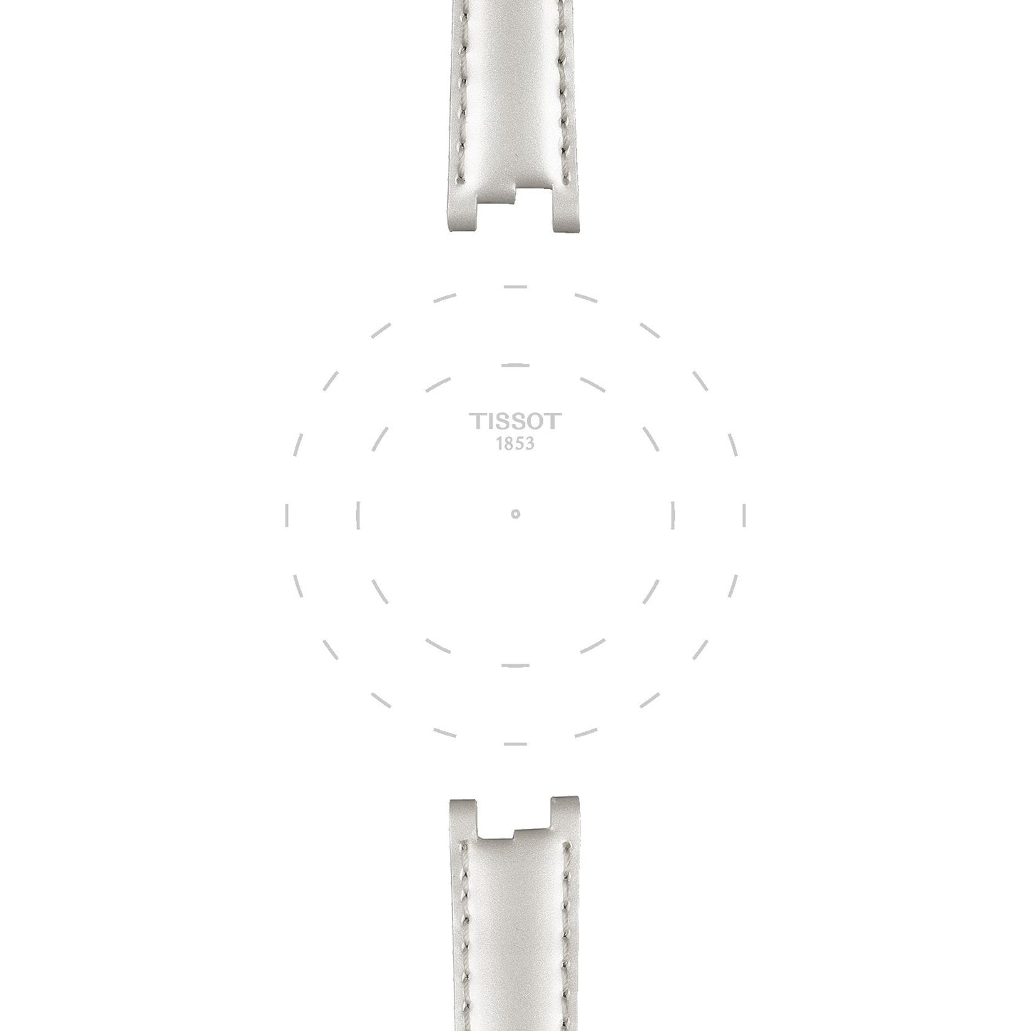 Tissot Official White Leather Strap Lugs 12 Mm