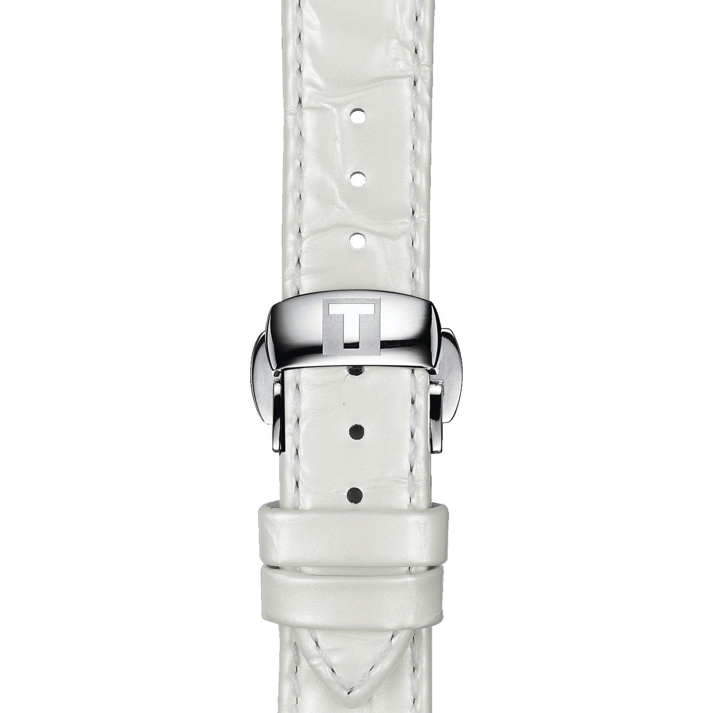 Tissot Official White Leather Strap Lugs 16 Mm