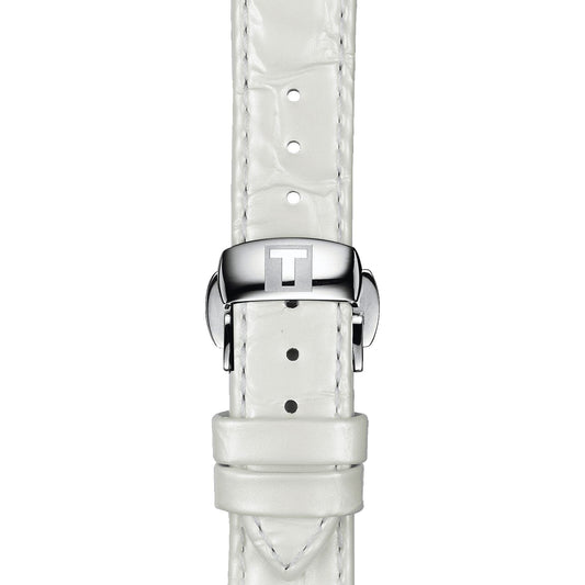 Tissot Official White Leather Strap Lugs 16 Mm