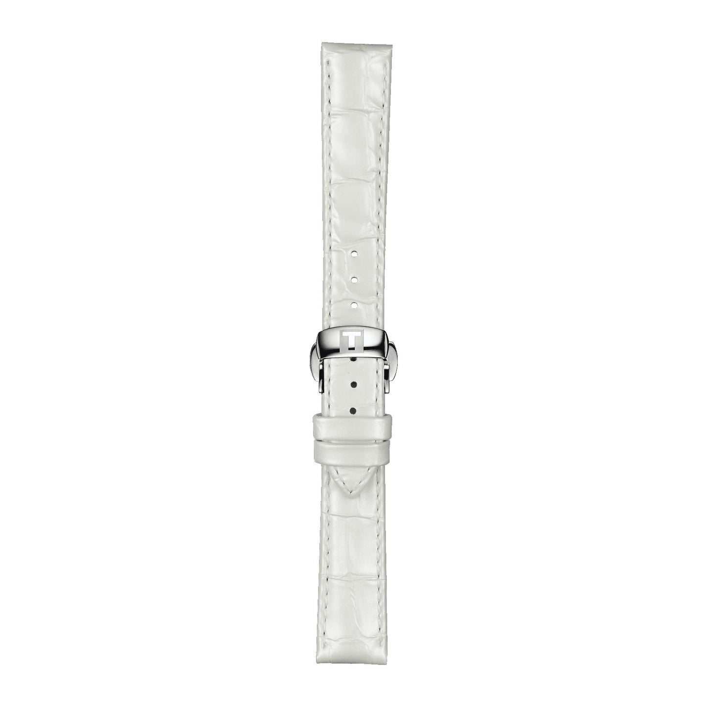 Tissot Official White Leather Strap Lugs 16 Mm