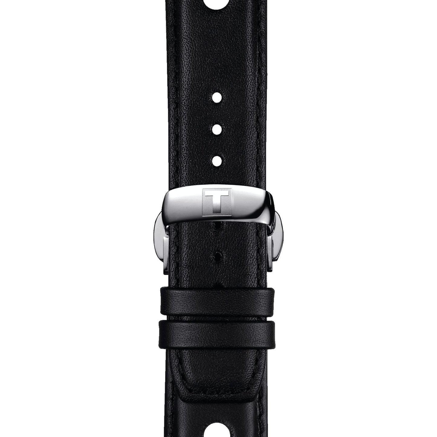 Tissot Official Black Leather Strap Lugs 20 Mm