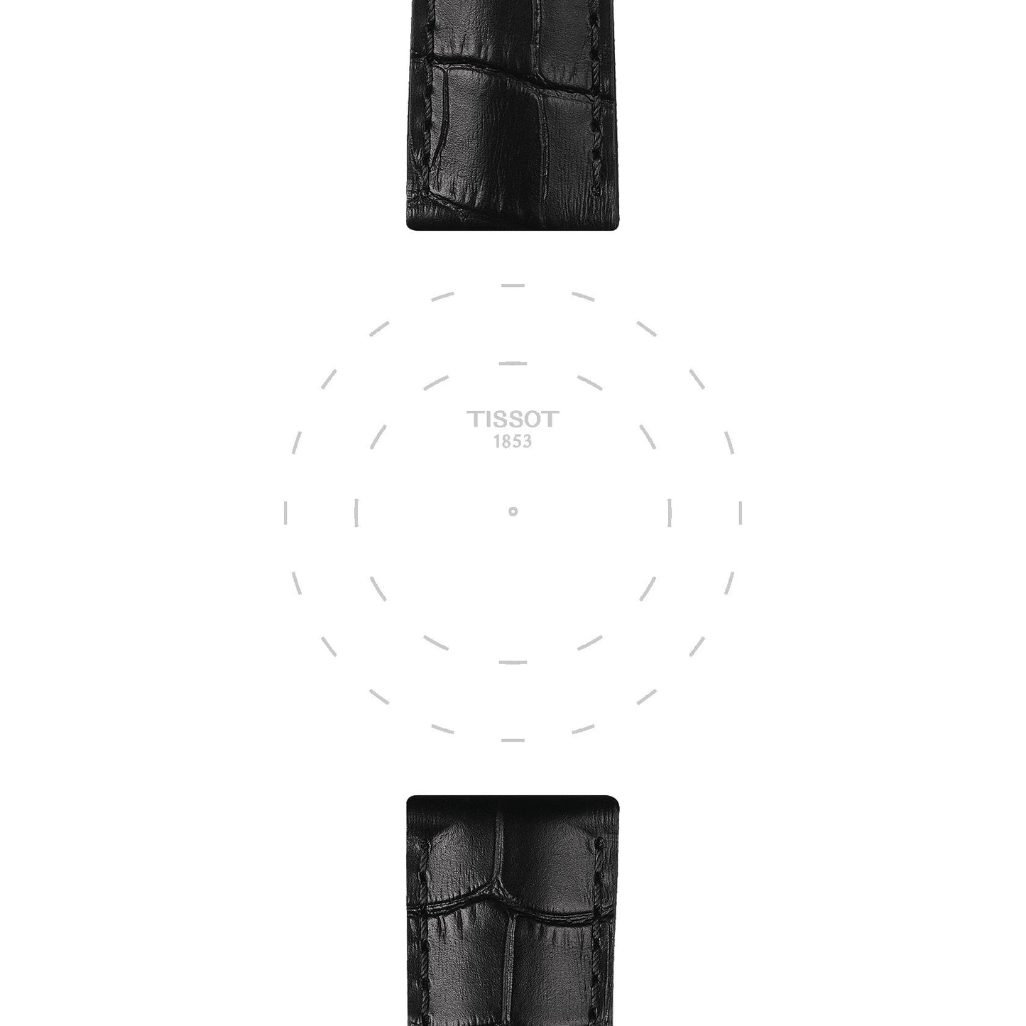 Tissot Official Black Leather Strap Lugs 22 Mm