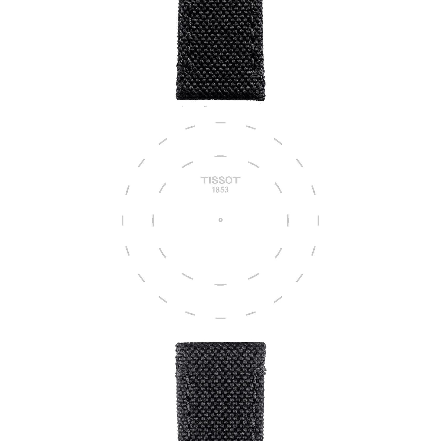 Tissot Official Black Fabric Strap Lugs 21 Mm