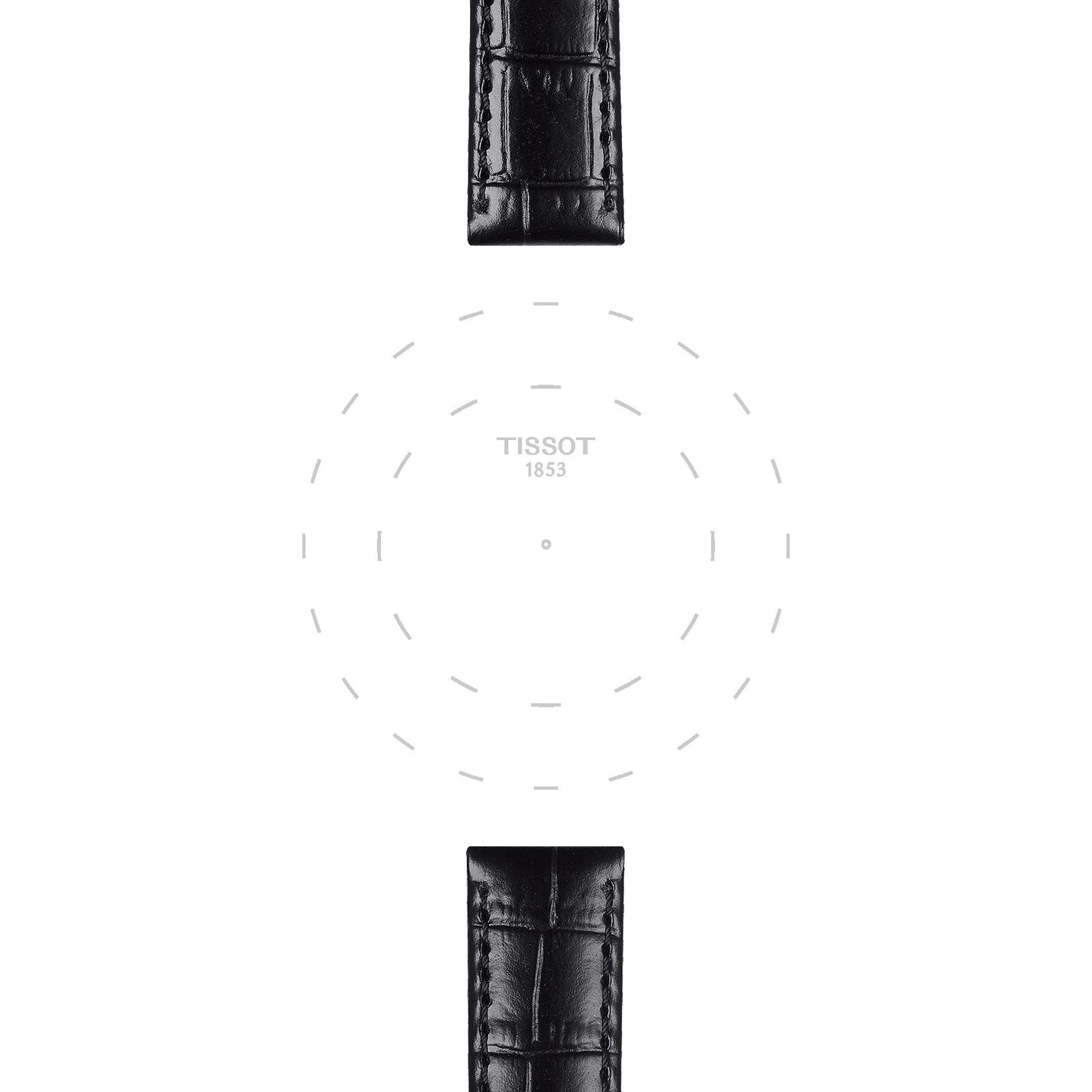 Tissot Official Black Leather Strap Lugs 15 Mm