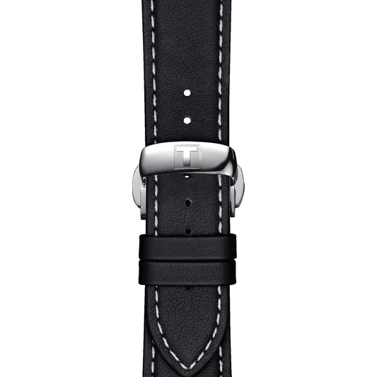 Tissot Official Black Leather Strap Lugs 21 Mm