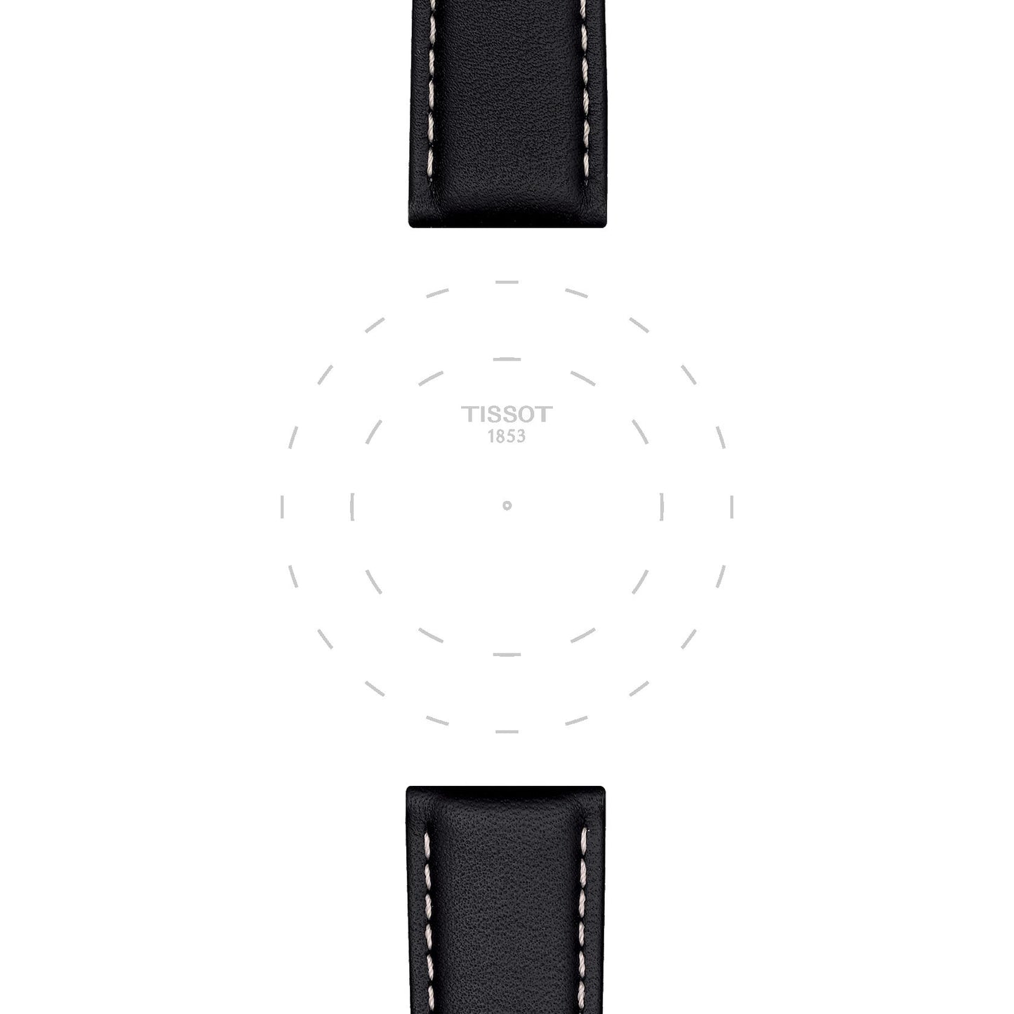 Tissot Official Black Leather Strap Lugs 21 Mm