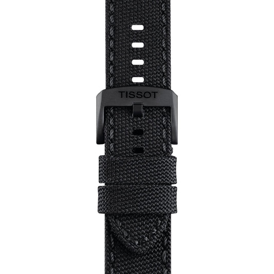 Tissot Official Black Fabric Strap Lugs 22 Mm