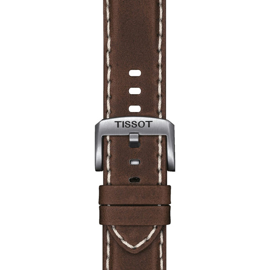 Tissot Official Brown Leather Strap Lugs 22 Mm