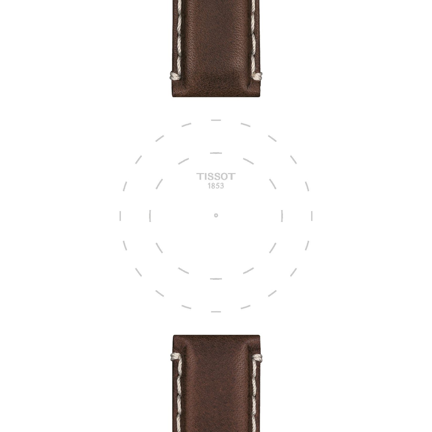 Tissot Official Brown Leather Strap Lugs 22 Mm