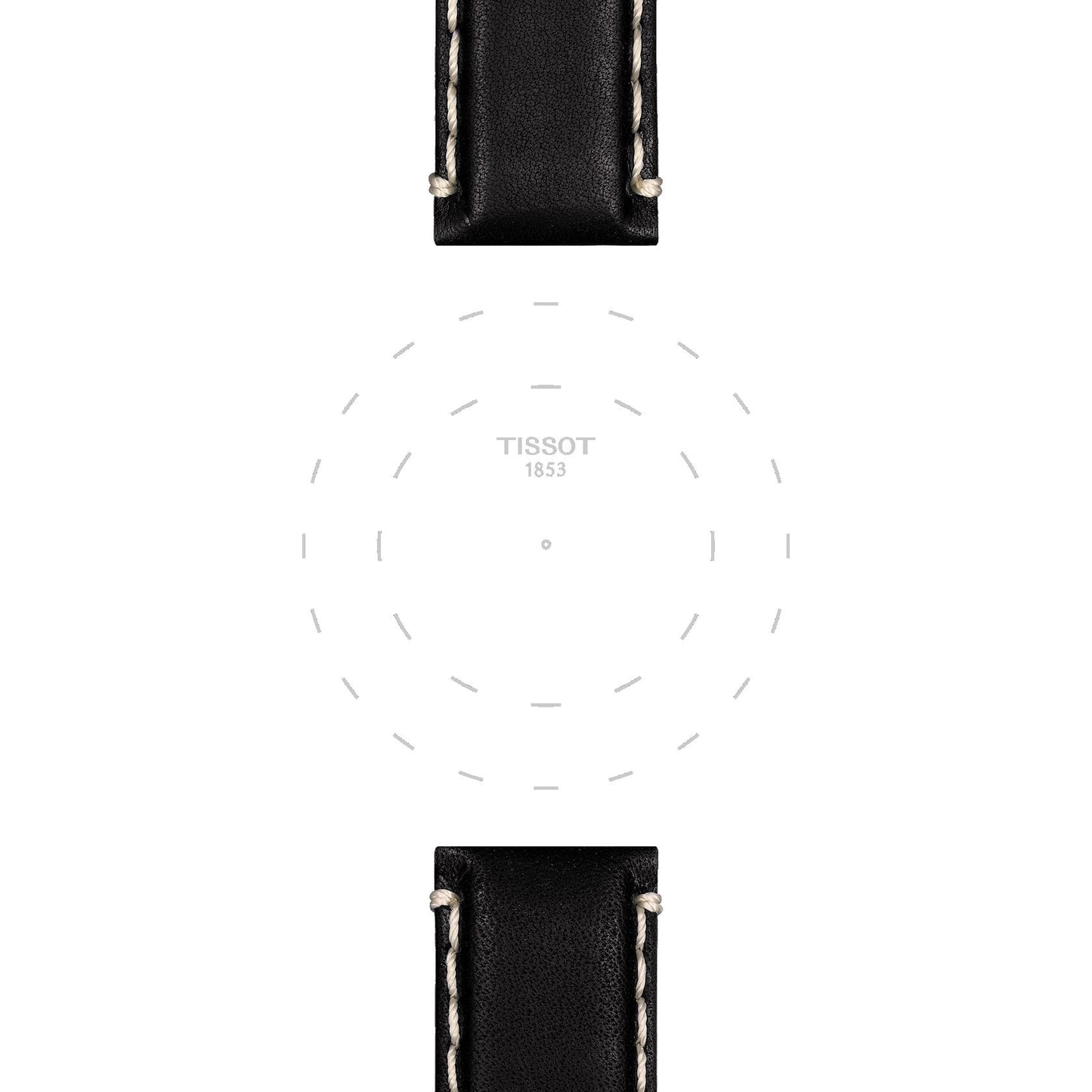 Tissot Official Black Leather Strap Lugs 22 Mm