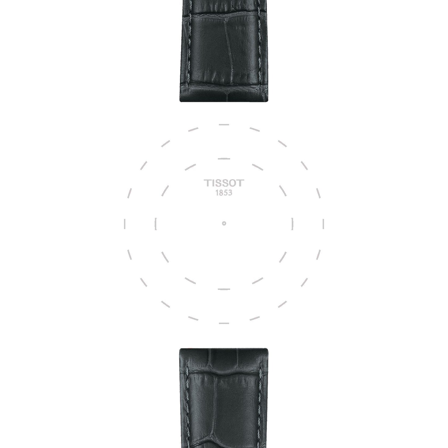 Tissot Official Grey Leather Strap Lugs 21 Mm