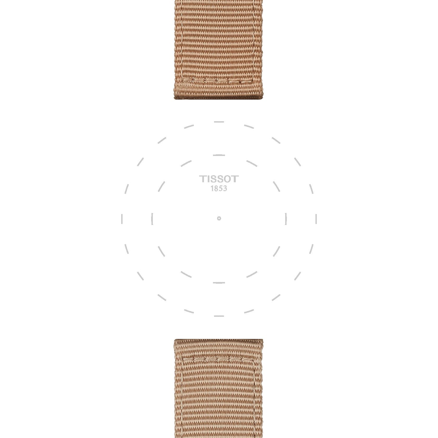 Tissot Official Beige Fabric Strap Lugs 22 Mm