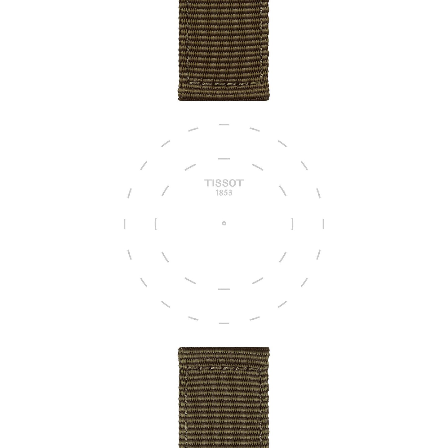 Tissot Official Khaki Fabric Strap Lugs 22 Mm