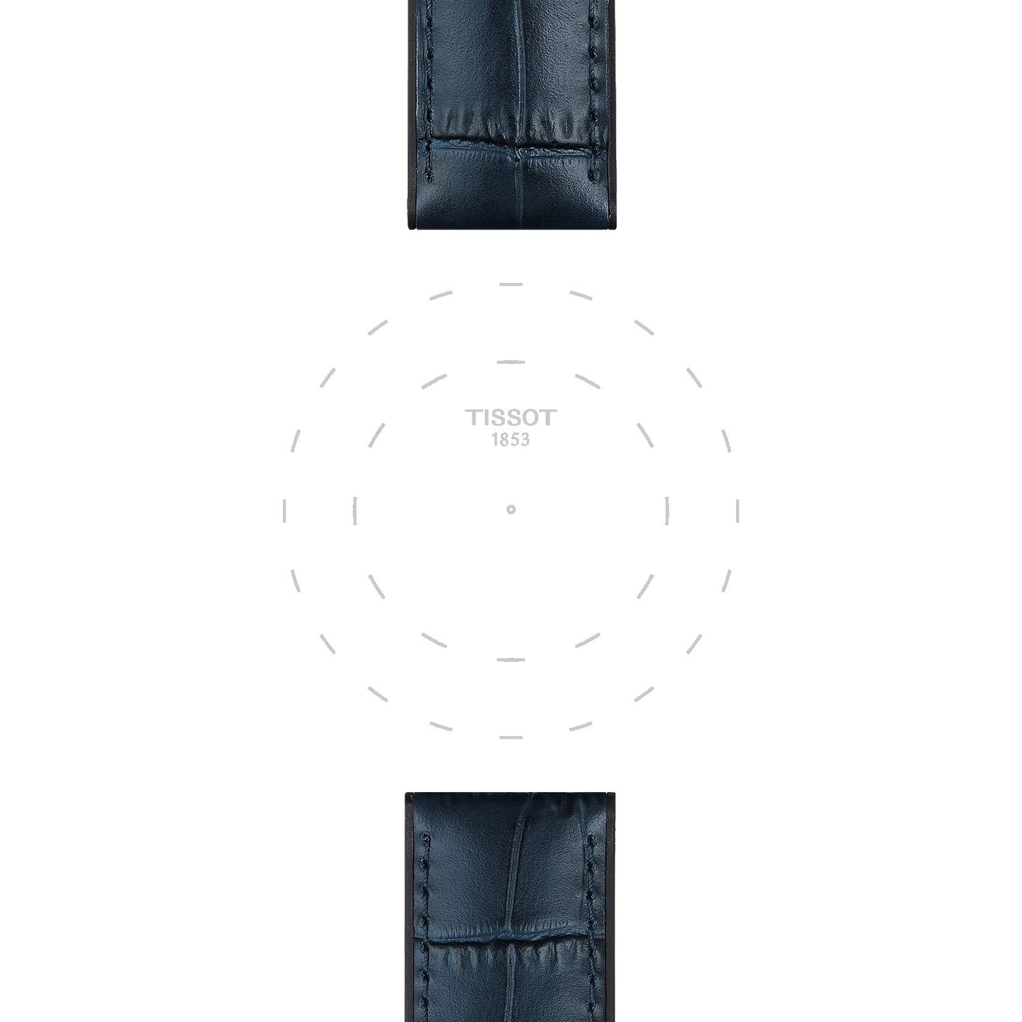Tissot Official Blue Leather And Rubber Parts Strap Lugs 22 Mm