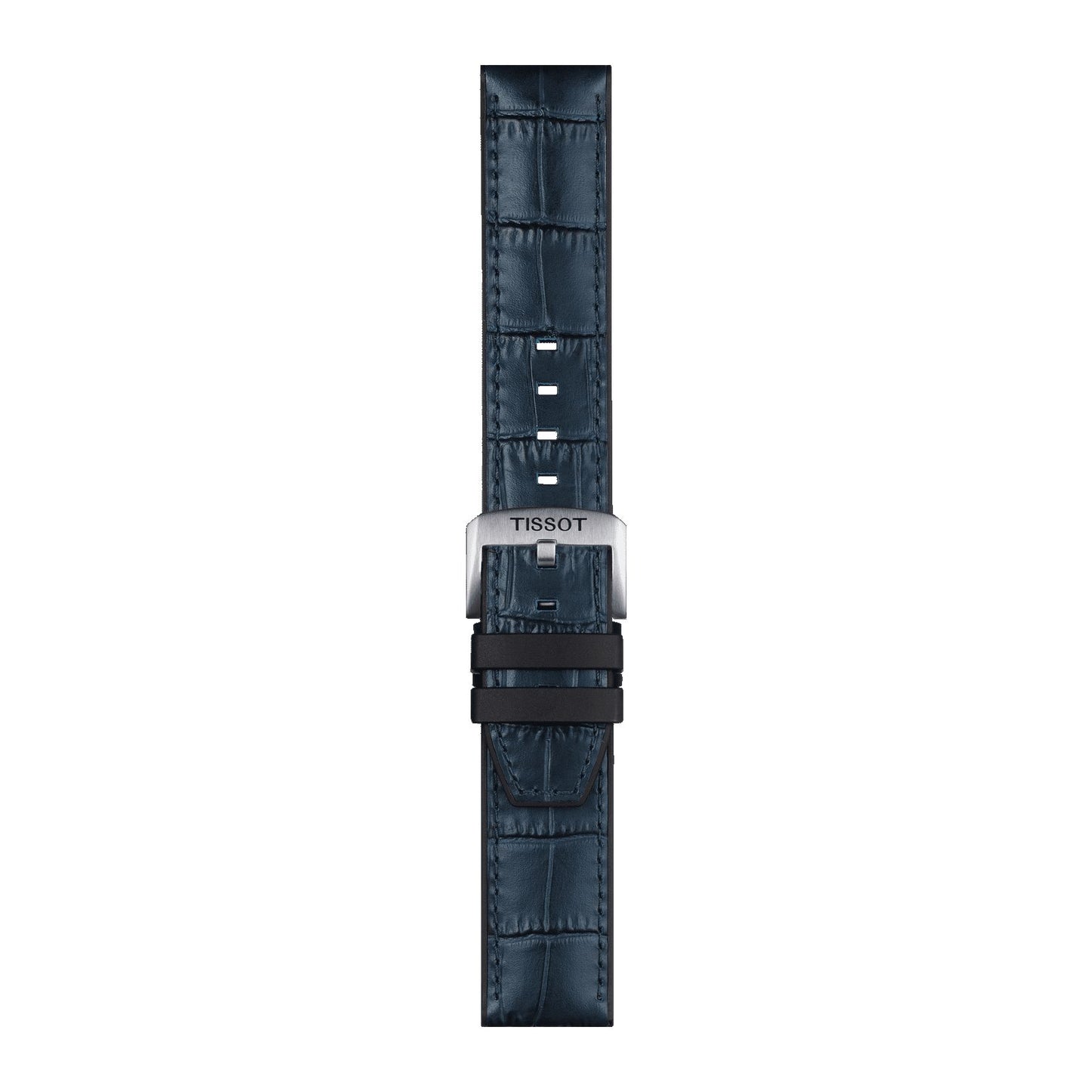 Tissot Official Blue Leather And Rubber Parts Strap Lugs 22 Mm