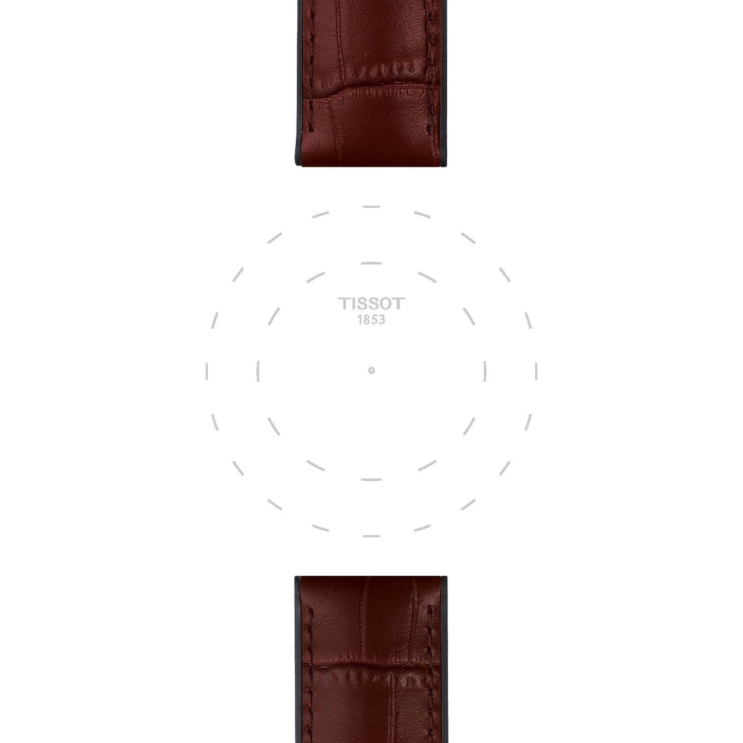 Tissot Official Brown Leather And Rubber Parts Strap Lugs 22 Mm